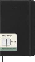 18měsíční horizontální diář Moleskine 2024-2025 tvrdý černý L