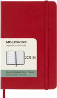 18měsíční plánovací zápisník Moleskine 2023-2024 tvrdý červený S