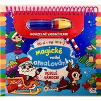 Čti a vybarvuj - VESELÉ VÁNOCE - Magické vodní omalovánky