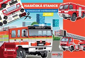 Hasičská stanice - Jednoduchá vystřihovánky