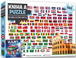 Kniha a puzzle - Vlajky celého světa