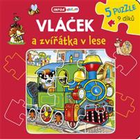 Knížkové puzzle - Vláček a zvířátka v lese