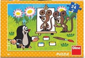 Puzzle Krtek malířem 24 dílků