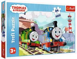 Puzzle Maxi 24 dílků - Tom a Percy na kolejích - Mašinka Tomáš