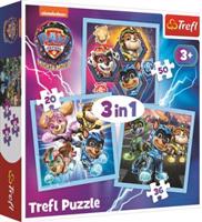 Puzzle Tlapková patrola - Mocní hrdinové 3v1